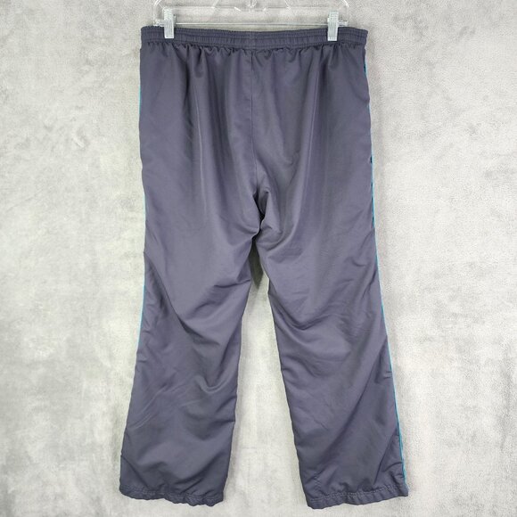Mens Gray & Teal Reebok Athletic Pants 100% Polyester Elastic Drawstring Waist M - Picture 9 of 14